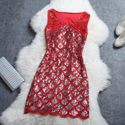 Fashion Beaded Sequined Dress