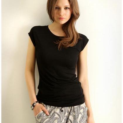 Cotton Female T-shirt, Style Summer Short-sleeved..