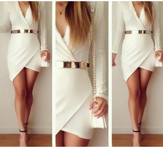 White Stitching Dress